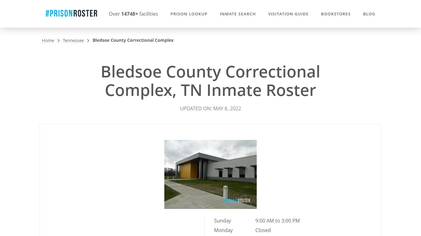 Bledsoe County Correctional Complex, TN Inmate Roster
